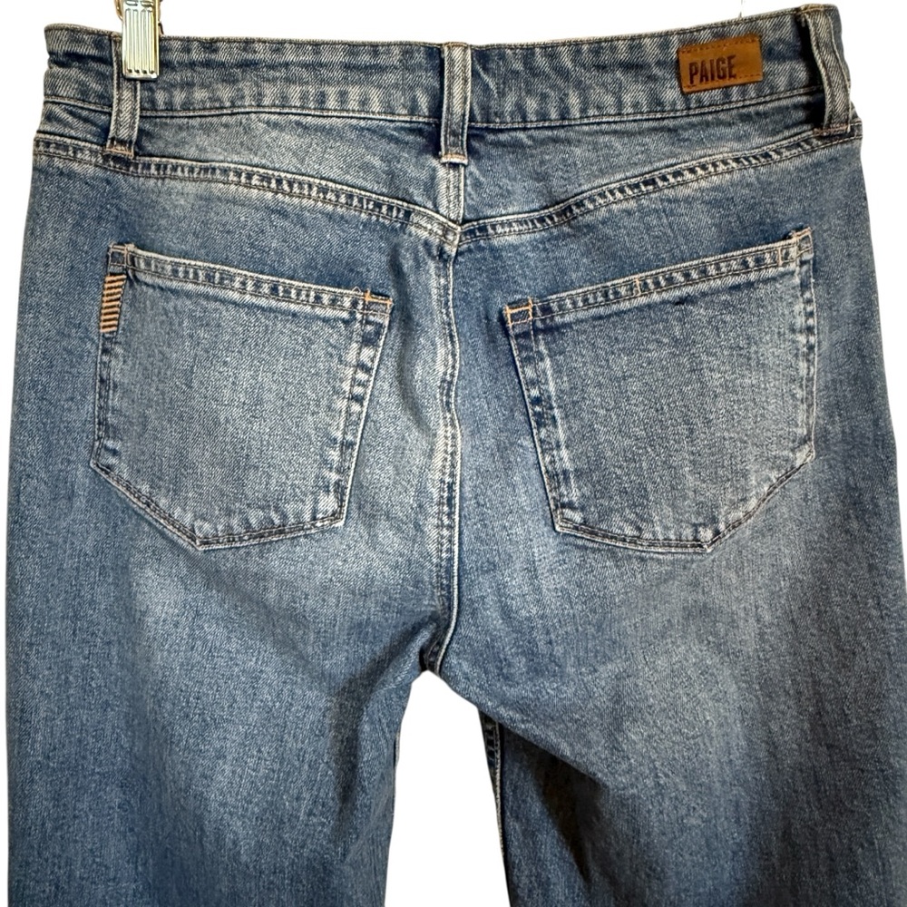 PAIGE Noella Straight Asymmetrical Covered Button Fly Graceland Jeans Women’s 28 - Picture 7 of 15